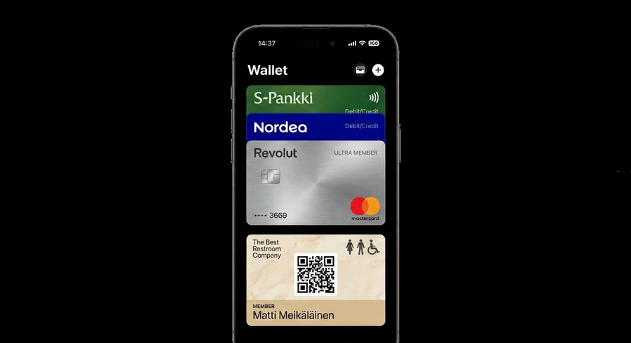 A loyalty offer arriving on a phone after a restroom visit